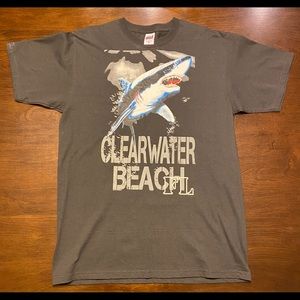 Vintage Clearwater Beach, FL. Shark Tee